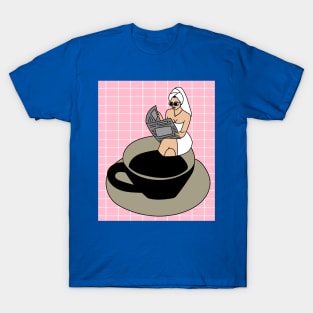 Coffee Cup Bathing Drinking Crazy T-Shirt